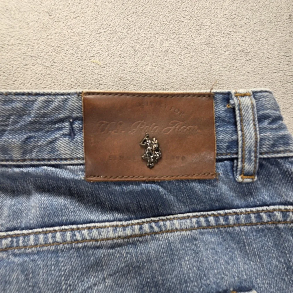 U.S. Polo Assn. Jeans Mens 33x31 Blue Selvedge Slim Whiskers
